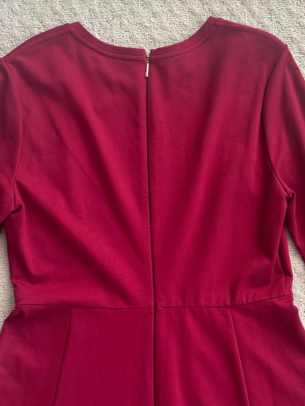 Kate Spade Colorblock Bell Sleeve Ponte Dress Cranberry L Cocktail Party Preppy - Picture 12 of 16